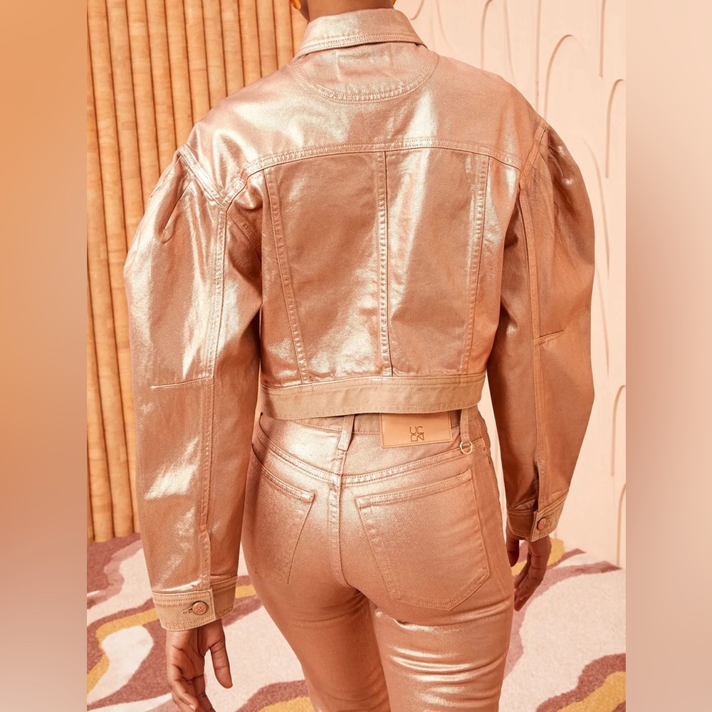 Ulla Johnson Metallic Foiled Cosette Jacket - S